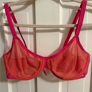 Lively Hot Pink Mesh Bra
